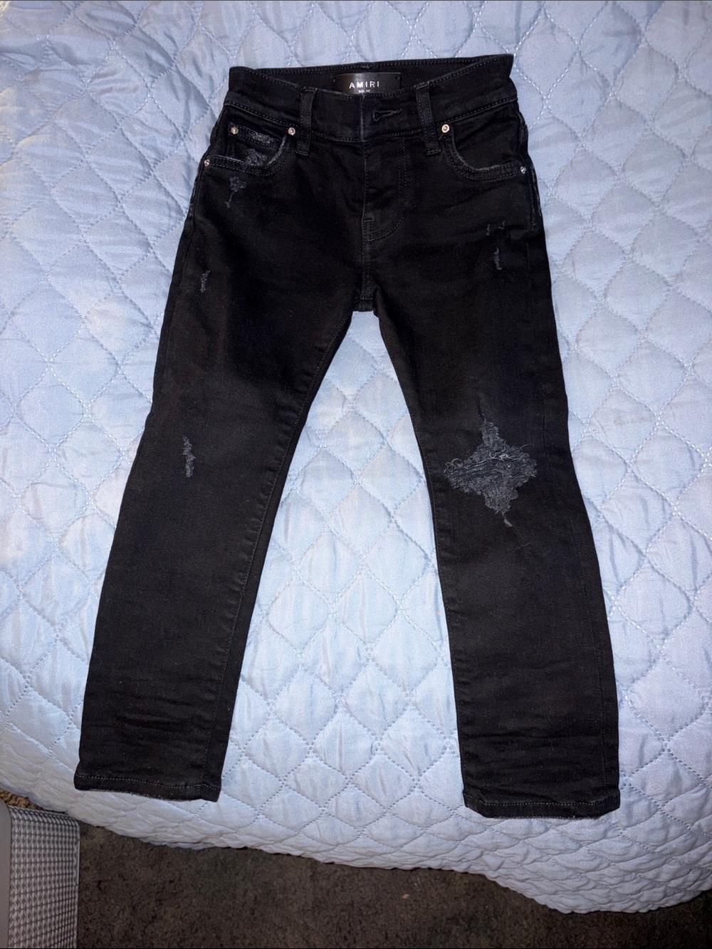 AMIRI Black Slim Distressed Kids Jeans